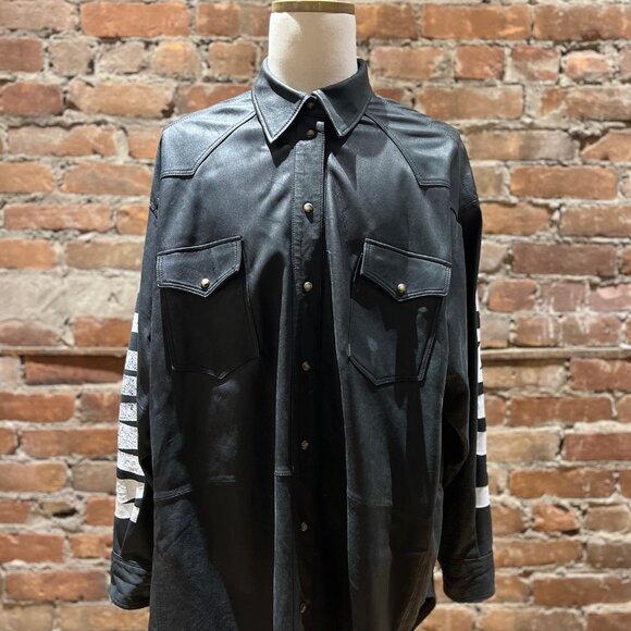 Faith Connexion Leather Overshirt – “London Is My Hometown” Edition - Picture 1 of 7